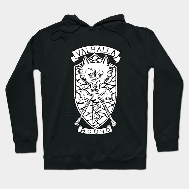 Valhalla Bound - On Black Hoodie by bangart